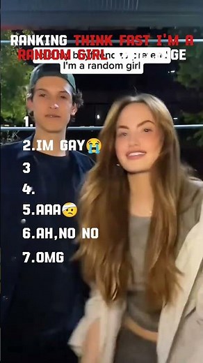 Ranking Think Fast I'm Random Girl Challenge #top5