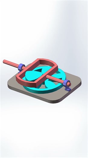 Converter of rotational to linear motion#HowItWorks #Solidworks #STEM #CAD #SatisfyingVideo#Relaxing