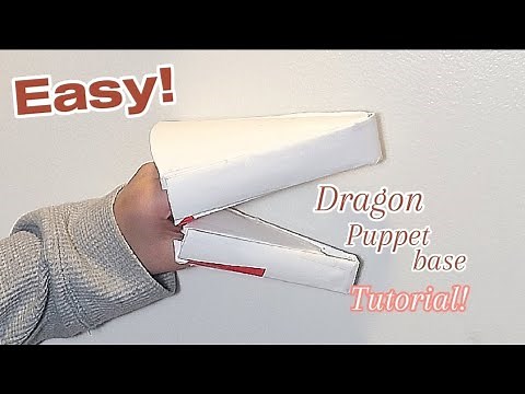How To Make A Paper Dragon Puppet Base! (easy)