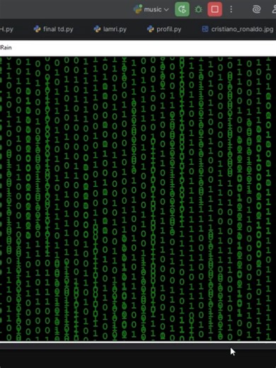 تعلم لغة بايثون الكود على لغة بايثون هو: from turtle import * import random setup(width=800, height=600) bgcolor(