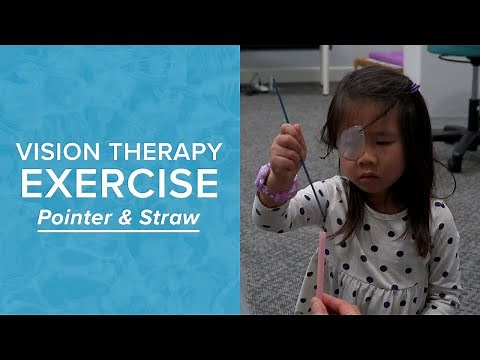 AN EASY TO DO Vision Therapy Exercise For CHILDREN: Pointer and Straw