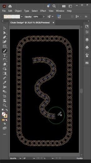 Create a Chain Design #adobeillustrator