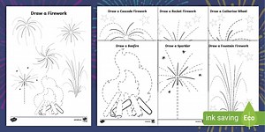 EYFS Draw a Firework Pencil Control Activity Pack