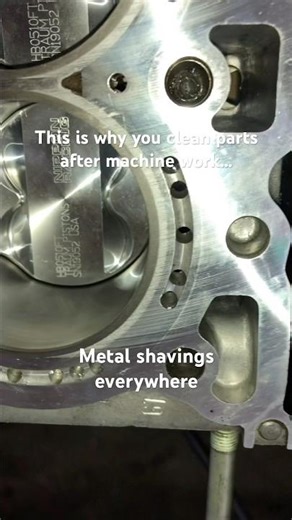 Engine building 101…don’t skip cleaning freshly machined parts.
