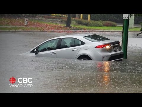 B.C. sees power outages, flooded roads as atmospheric river hits
