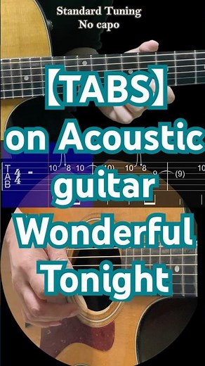 【TABS】on Acoustic guitar Wonderful Tonight