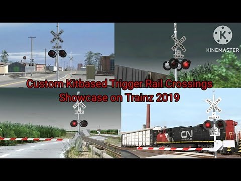 Trainz 2019 Railfanning: Custom TRC Railroad Crossing Signals I Made (ReggiesTrainz Kitbashes)