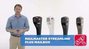 Step2 Mailmaster Streamline Mailbox & Post, Weather Resistant, Large Outdoor Mailboxes, Made of Durable Plastic, Easy to Install, Flag Included, White