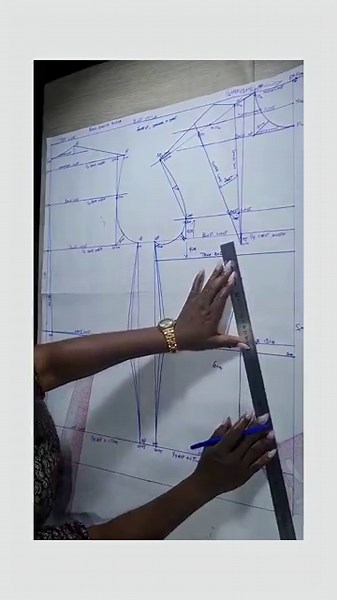 Sneak peak on our first pattern drafting video tutorial here. #pattern #sewingtutorial #bodice