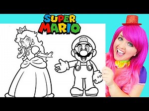 Coloring Mario & Princess Peach