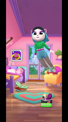 angela became a ghost 👻 😱 #angela #song #talkingangela2