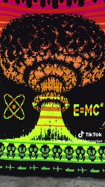 ⚛️Calling all Vault Dwellers, Fallout Fans and Doomsday preppers!⚛️ New overlay mosaic crochet pattern now available in our Ravelry and Etsy shops ~ we introduce you to SoS Atomic Age!! #crochet #crochetpattern #fallout #crochettiktok #fallouttok