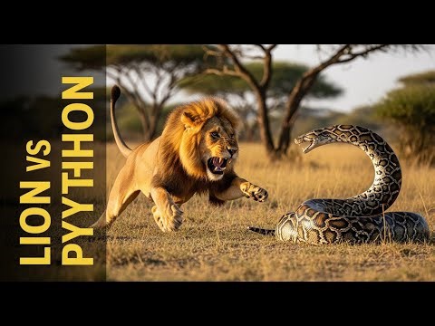 Untamed Savanna Lion vs Giant Python - A Cinematic Lion Documentary
