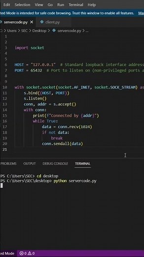 Server connect With help Socket Using Python Programming