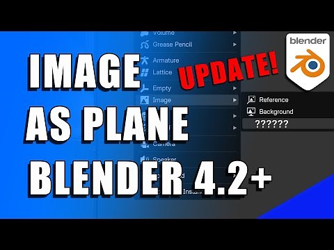 How to Import Images as Planes in Blender 4.2 or Later