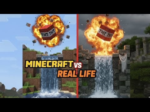 Satisfying Minecraft vs Real Life Simulation in Blender | Oddly Relaxing Physics