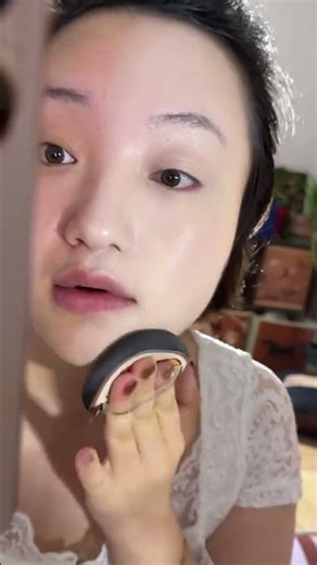 A good powder puff is really important #Before and after makeup