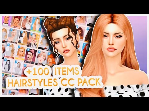 100+ ITEMS CC HAIRS PACK🌼MY FOLDER MODS THE SIMS 4: Hairstyles FREE DOWNLOAD