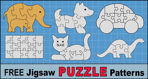 DIY JigSaw Puzzles (Free Patterns, Stencils & Templates) - Free Printables, Lettering, SVG Files, Tools & Apps