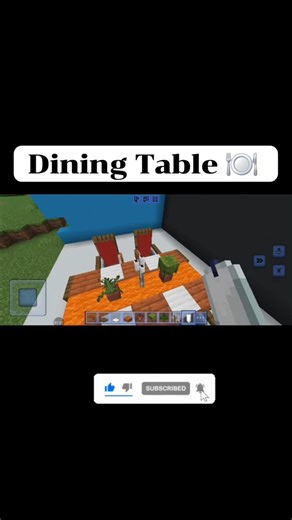 “How to Make Dining Table In Minecraft 🪑 | Dining Table Kaise Banaye Easy Furniture Build | #Shorts”