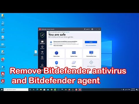 How to uninstall bitdefender windows 10