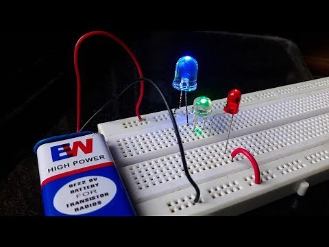 How to connect Multiple L.E.D's in Series on a Breadboard.