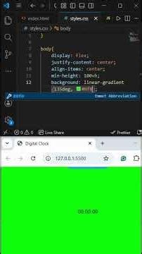 Digital Clock හදමු – HTML, CSS, JS