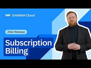 SAP Subscription Billing with SAP S/4HANA Cloud Public Edition 2502 | Demo