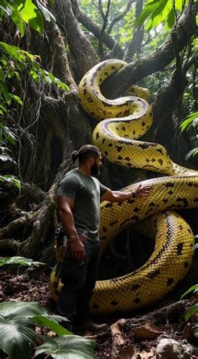 “They Found a Giant Python in the Jungle 😳 | #Shorts”