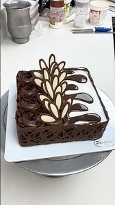 Chocolate truffle square shape cake decorating ideas #trufflecake #sqourecake #birthdaycake #video