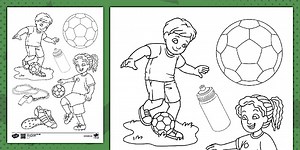 Printable Football Colouring Page
