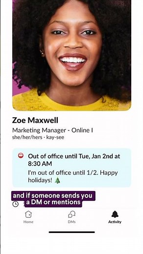 How to set your out of office status in Slack #SlackTips