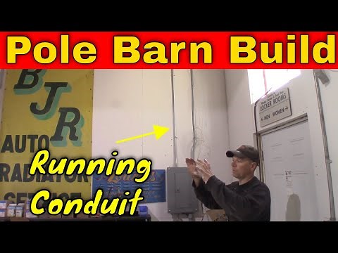 Running EMT Conduit in my Pole Barn for the new Quick Speed Shop