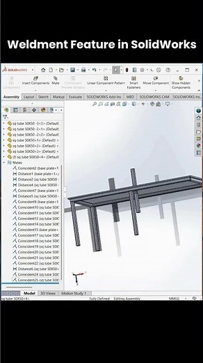 SolidWorks Tutorial: Create Welded Structures and Frames Using Weldment Tool