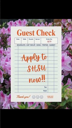 Apply to SHSU now! Applications are still open! 🧡