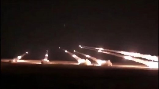 Amazing MLRS Live Fire at Night