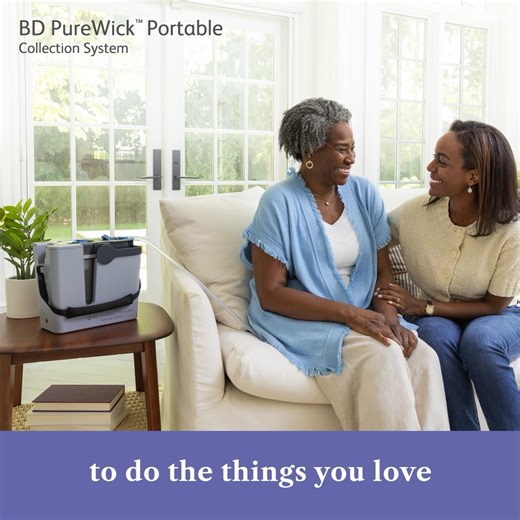 The new PureWick™ Portable Collection System has new features designed to give you greater freedom to move through your daily routine. Don’t let urinary incontinence hold you back from doing the things you love. Learn more at https://www.purewickathome.com/purewick-portable-system.html. #PureWickAtHome #BetterWithPureWick PureWick™ Portable Collection System Indications: To be used with PureWick™ External Catheters which are intended for non-invasive urine output management, such as urinary inco