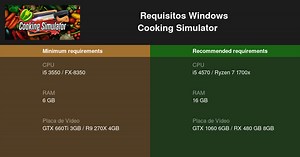 Cooking Simulator Requisitos Mínimos e Recomendados 2025 - Teste seu PC 🎮