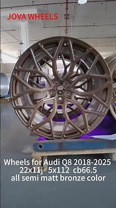 Manufacture bronze wheels for Audi Q8 2018 - 2025 , 22x11j forged rims made at JOVA WHEELS