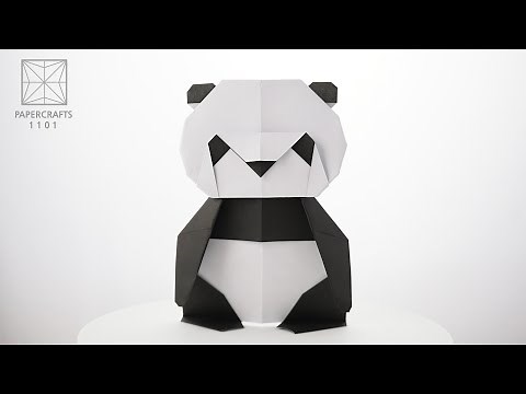 Origami Panda (Makoto Yamaguchi) Oригами おりがみ Oριγκάμι 折纸 摺紙 พับ 종이접기 Paper Crafts