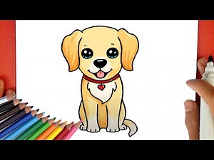 How to Draw a Labrador | Golden Retriever Puppy Easy