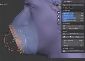 Create your own 3D-printable face mask using the free My Face Mask Blender add-on