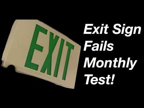 Exit Sign Backup Battery Replacement!