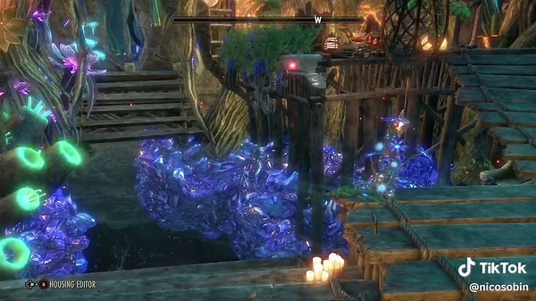 ESO housing walkthrough: Treehouse on top of the Universe (sorry edits are rough) #eso #esohousing #esohousedecorating #elderscrollsonline #elderscrollsonlinetiktok #seaveilspire
