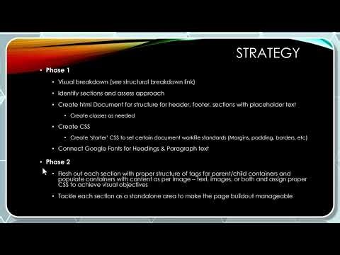 Build a one-pager with HTML/CSS in DreamWeaver - Intro & Overview
