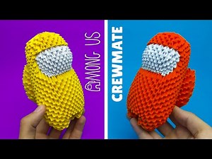 3D Origami AmongUs Crewmate Tutorial