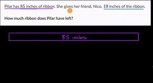 Length word problem example (US Customary)