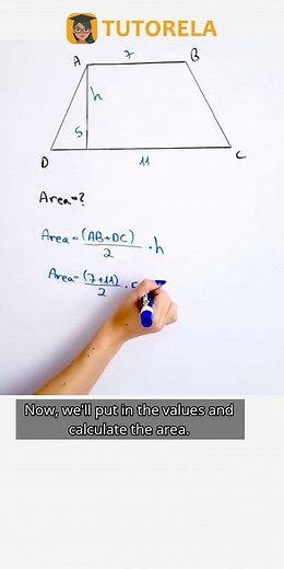 Calculate Trapezoid Area: ABCD with Bases and Height #Math #Trapeze #AreaOfATrapezoid
