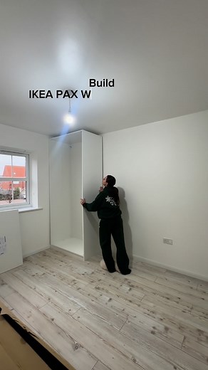 Diva luxe living Co. on Instagram: "Build IKEA PAX Wardrobe With Me 🛠️✨ Turning boxes into my dream closet space! 💕 Watch how I put it all together step by step: 📦 Unboxing Fun: Opening up all the parts and getting ready for the big build. 🔧 DIY Glow-Up: Assembling piece by piece—yes, it’s a workout, but so worth it! 👗 Closet Goals: Adding rods, shelves, and drawers to create space for clothes, shoes & accessories. 🪞 Mirror Moment: Sliding doors + mirror panels = instant chic vibes. ✨ Fina