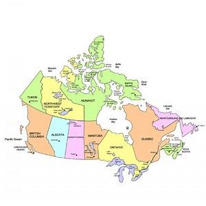 Canada Editable Map for Powerpoint with Provinces, Territories & Names, Includes Printable PDF - Clip Art Maps